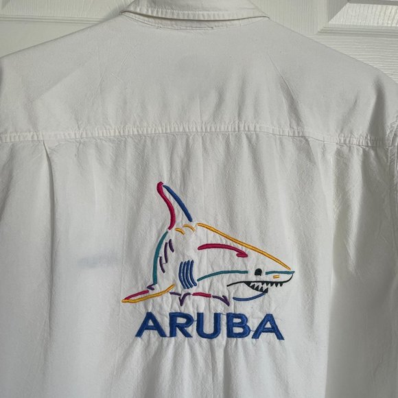Vintage Aruba 100% Cotton Button Down Shirt - Picture 3 of 5